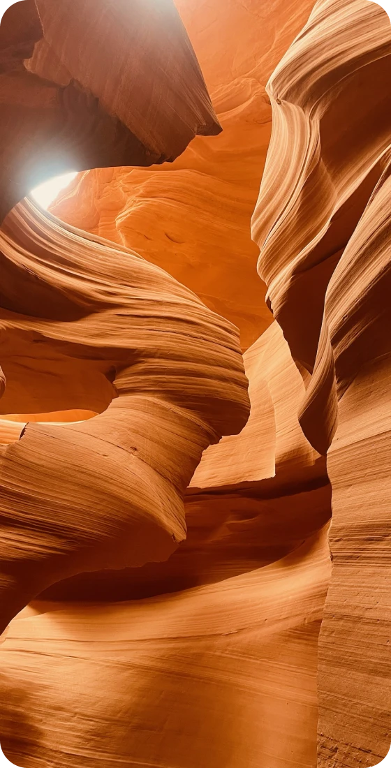 Antelope Canyon's swirling sandstone formations.